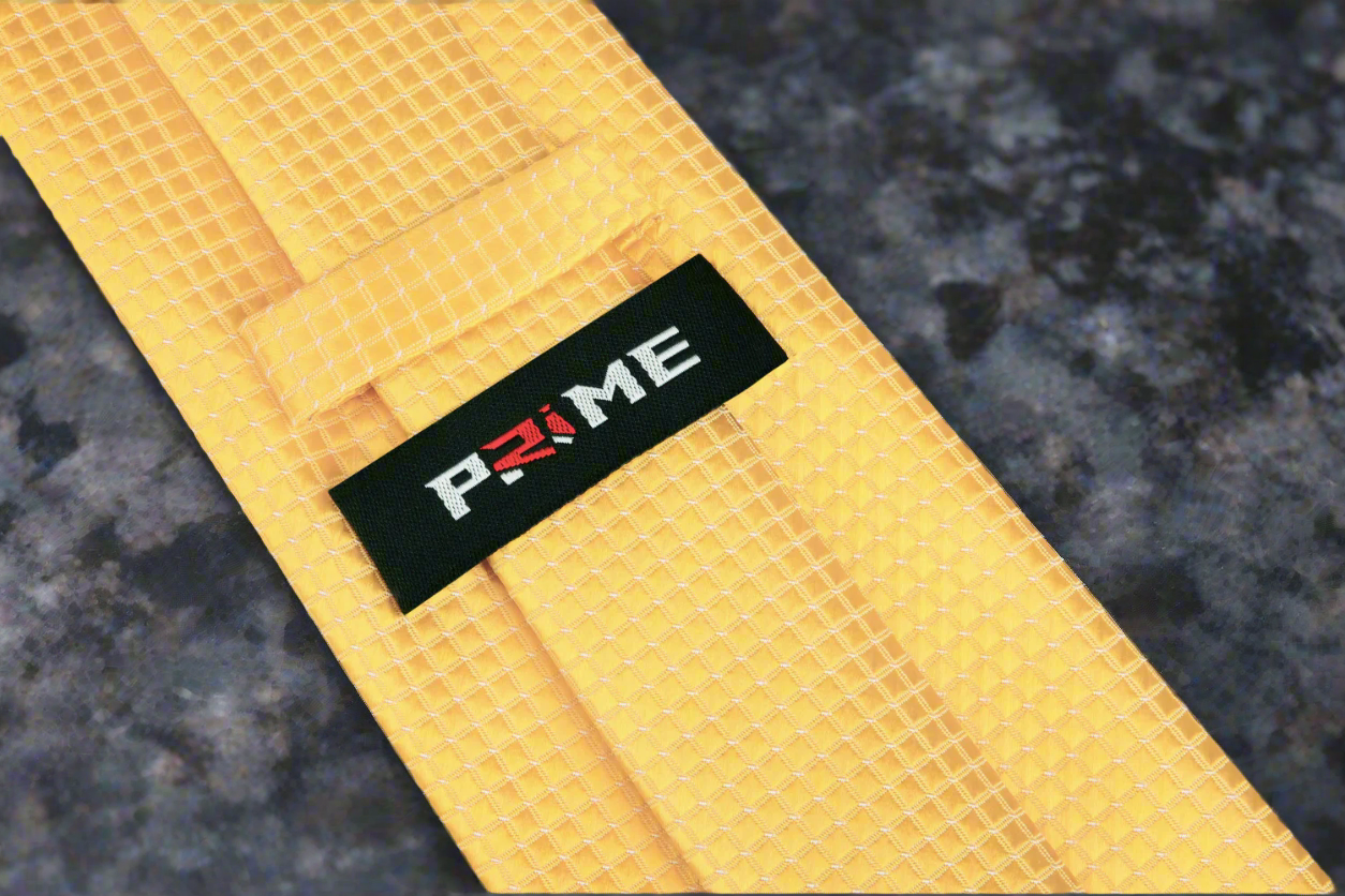 Yellow belt with a black label featuring 'PRIME' 