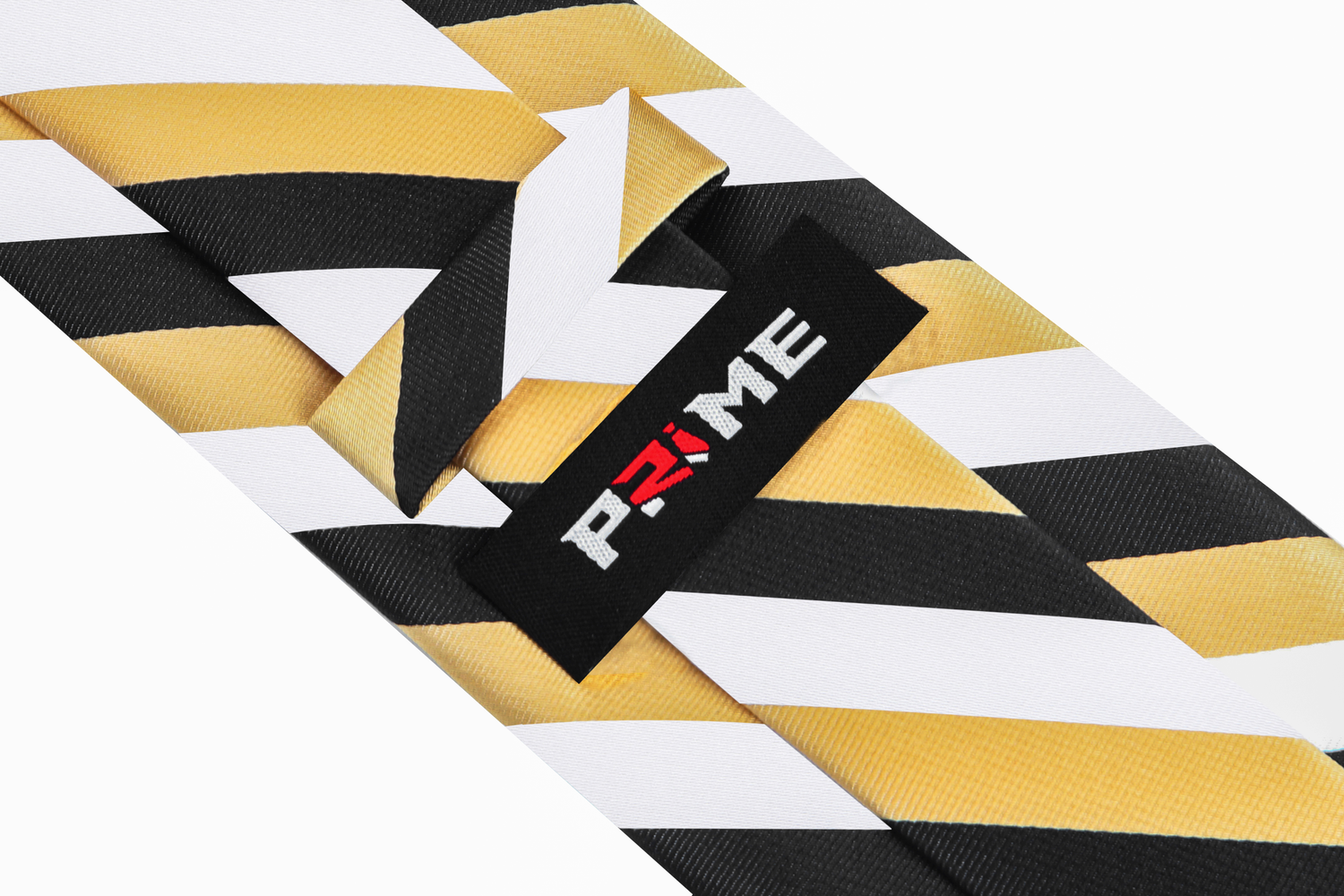 Gold, Black & White Media Day Stripe Necktie