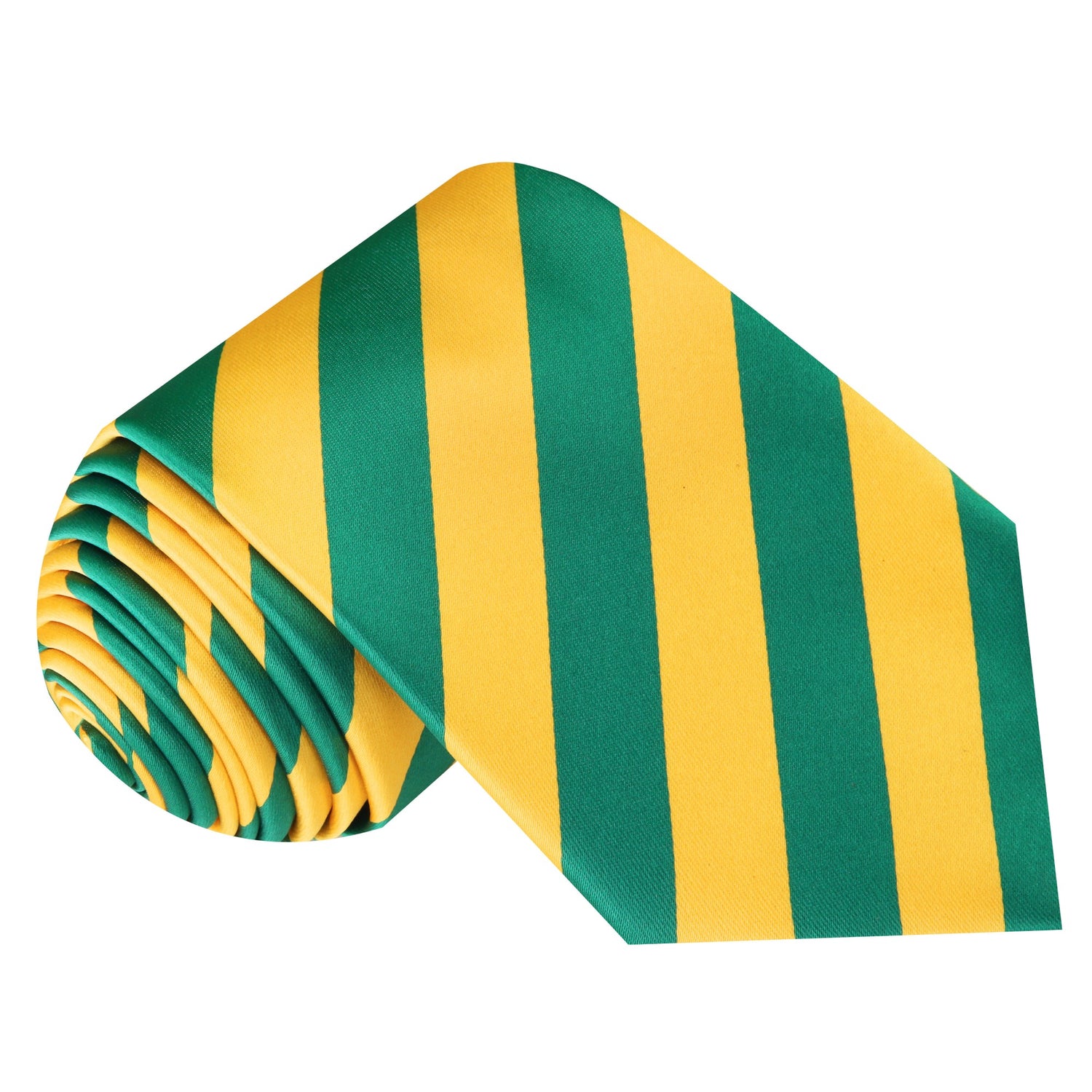 Green and Yellow Stripe Single Necktie