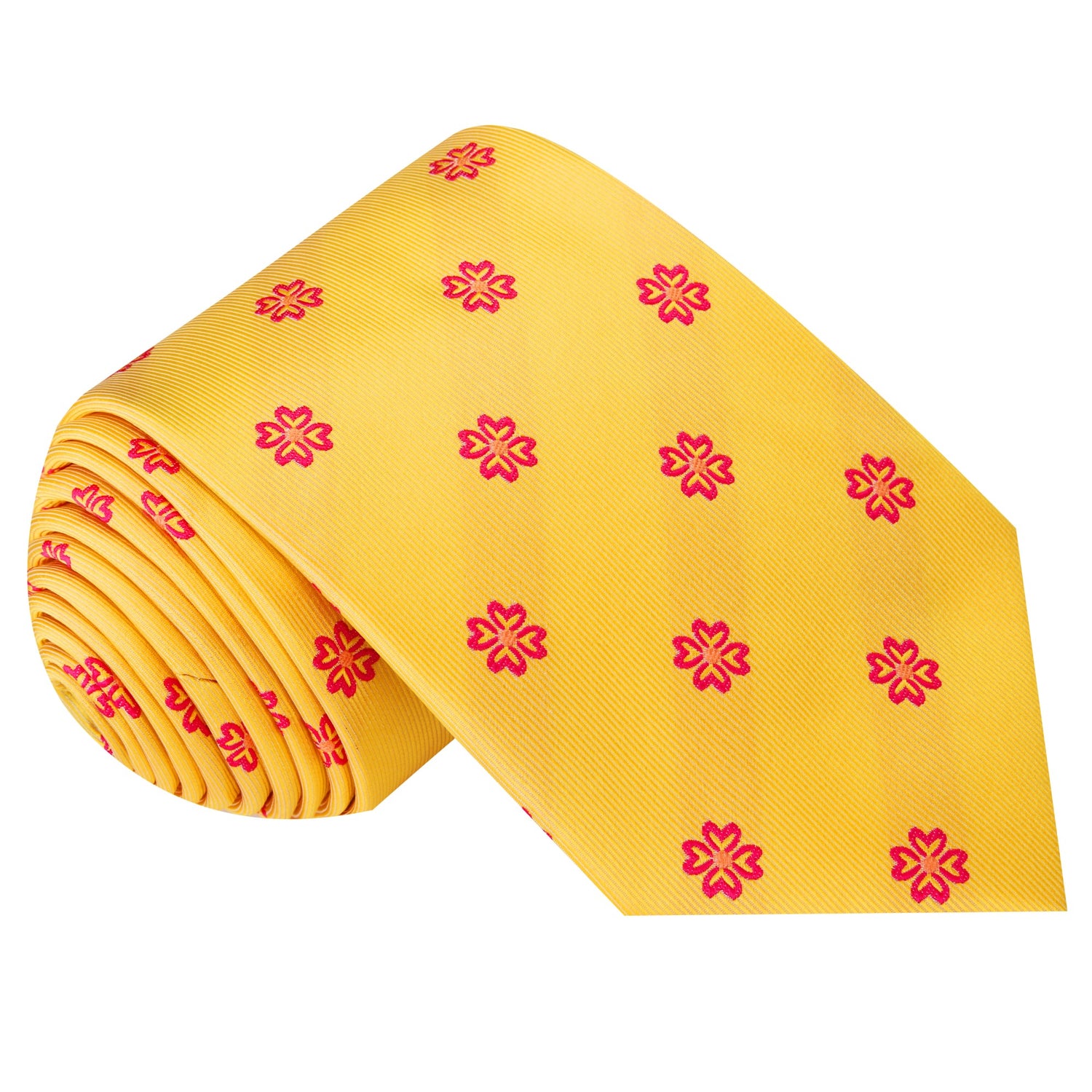 Yellow, Red Clovers Tie  