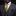 Man wearing a gray suit with a yellow striped tie and purple pocket square on a black background