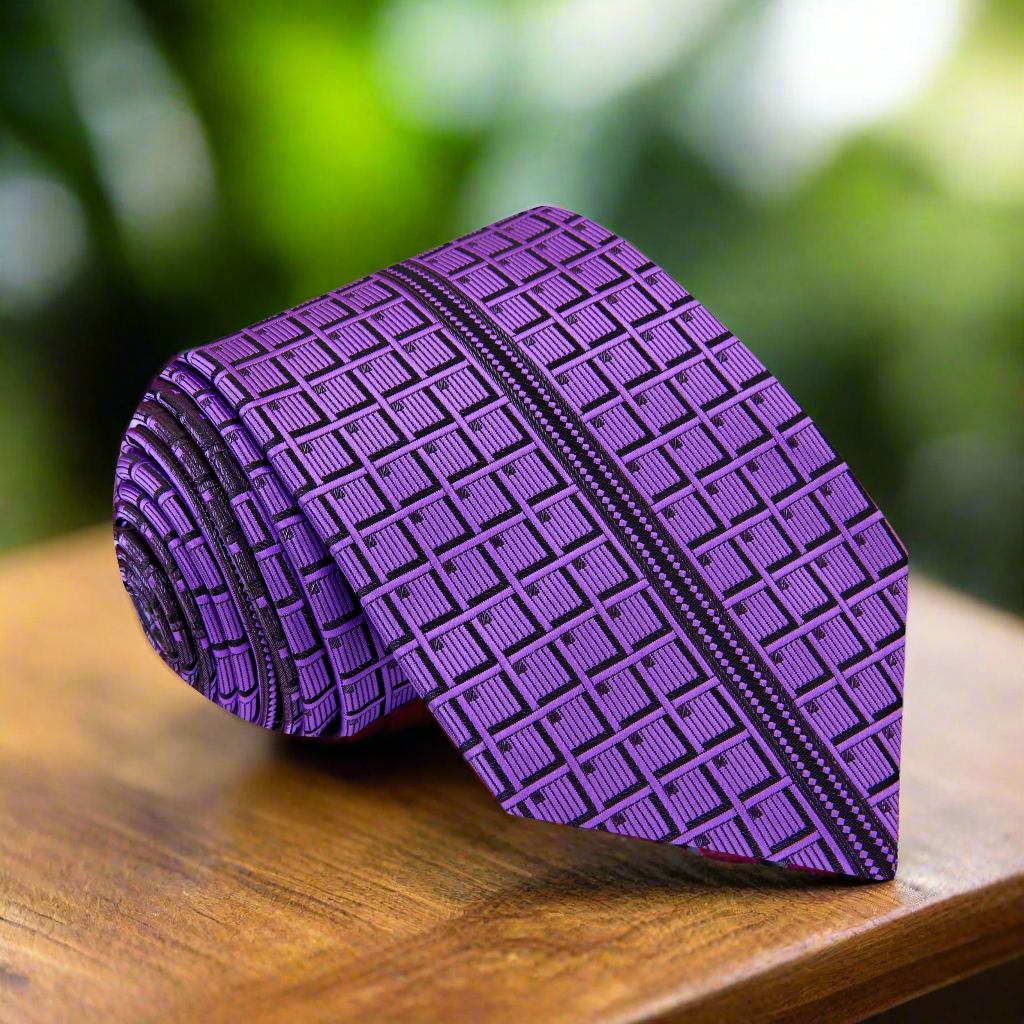 Waffle Geometric Necktie