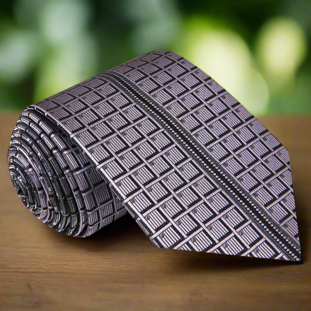 Waffle Geometric Necktie