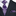Purple paisley tie and pocket square set on a suit jacket