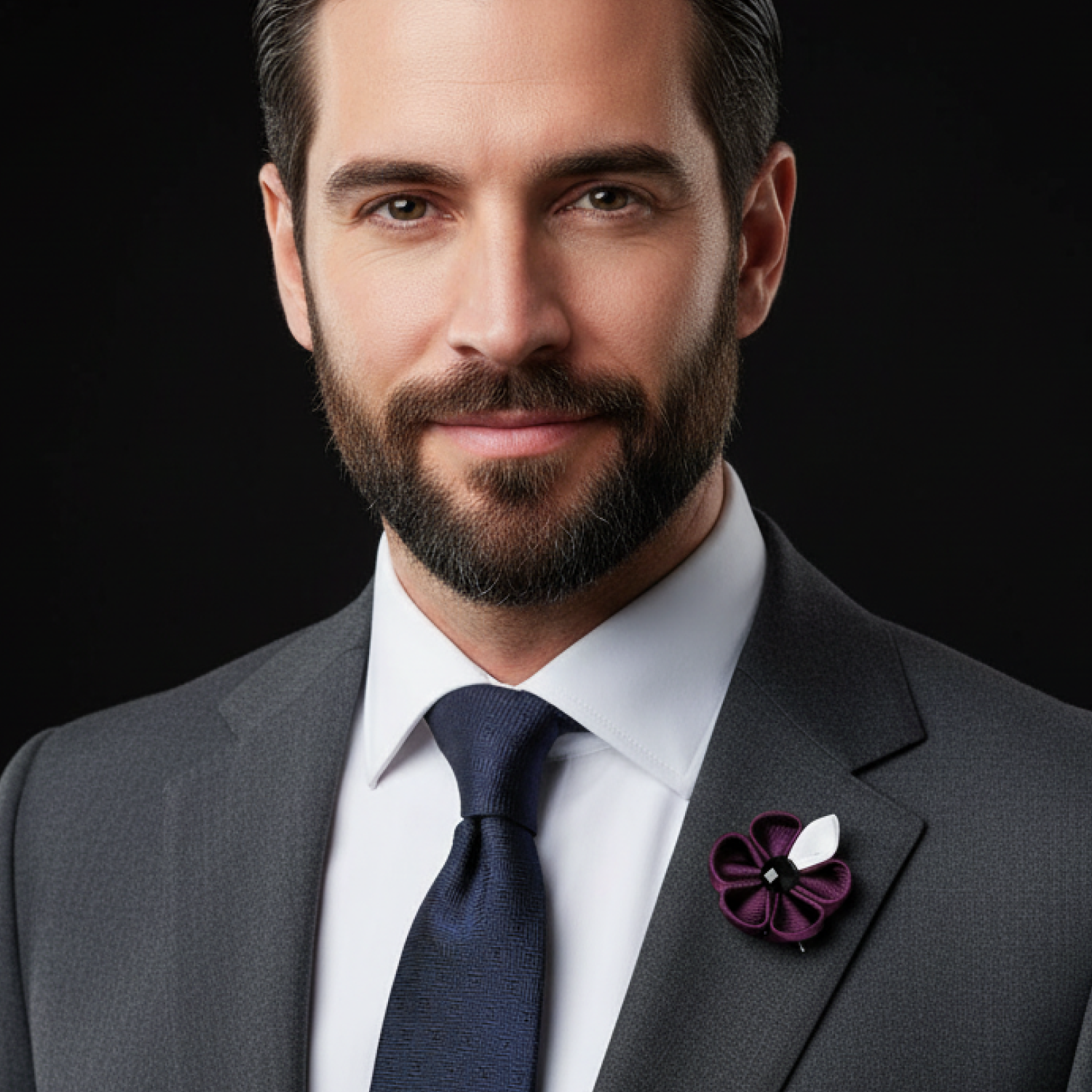Men’s Lapel Flower Pin – Bold Two-Tone Blooms for Suits & Blazers
