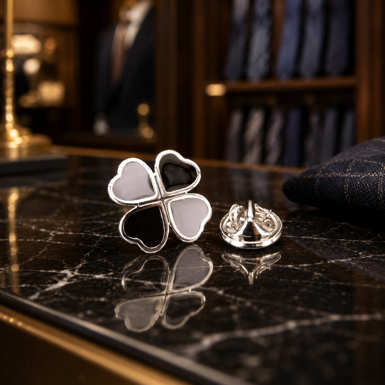 Black Clover Lapel Pin