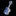A Blue and Chrome Guitar Lapel Pin