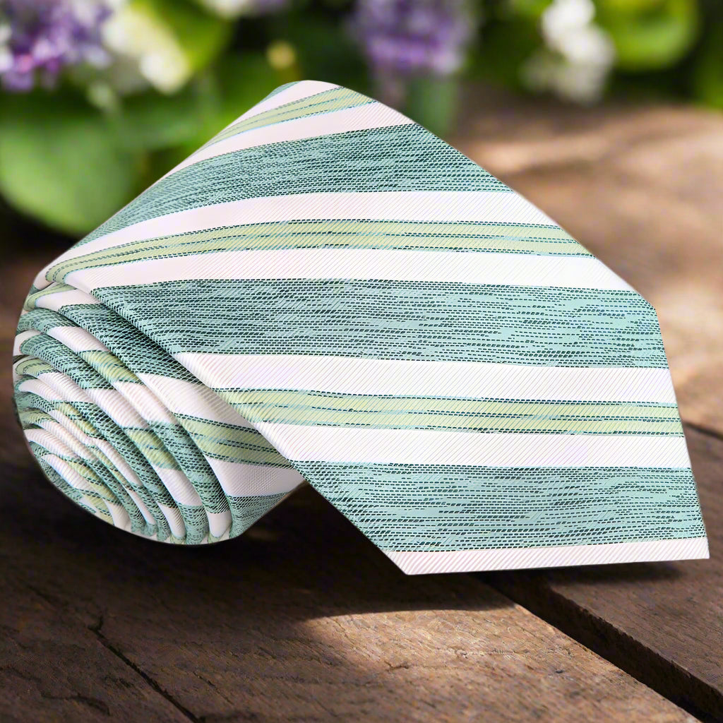Light Green Stripe Tie