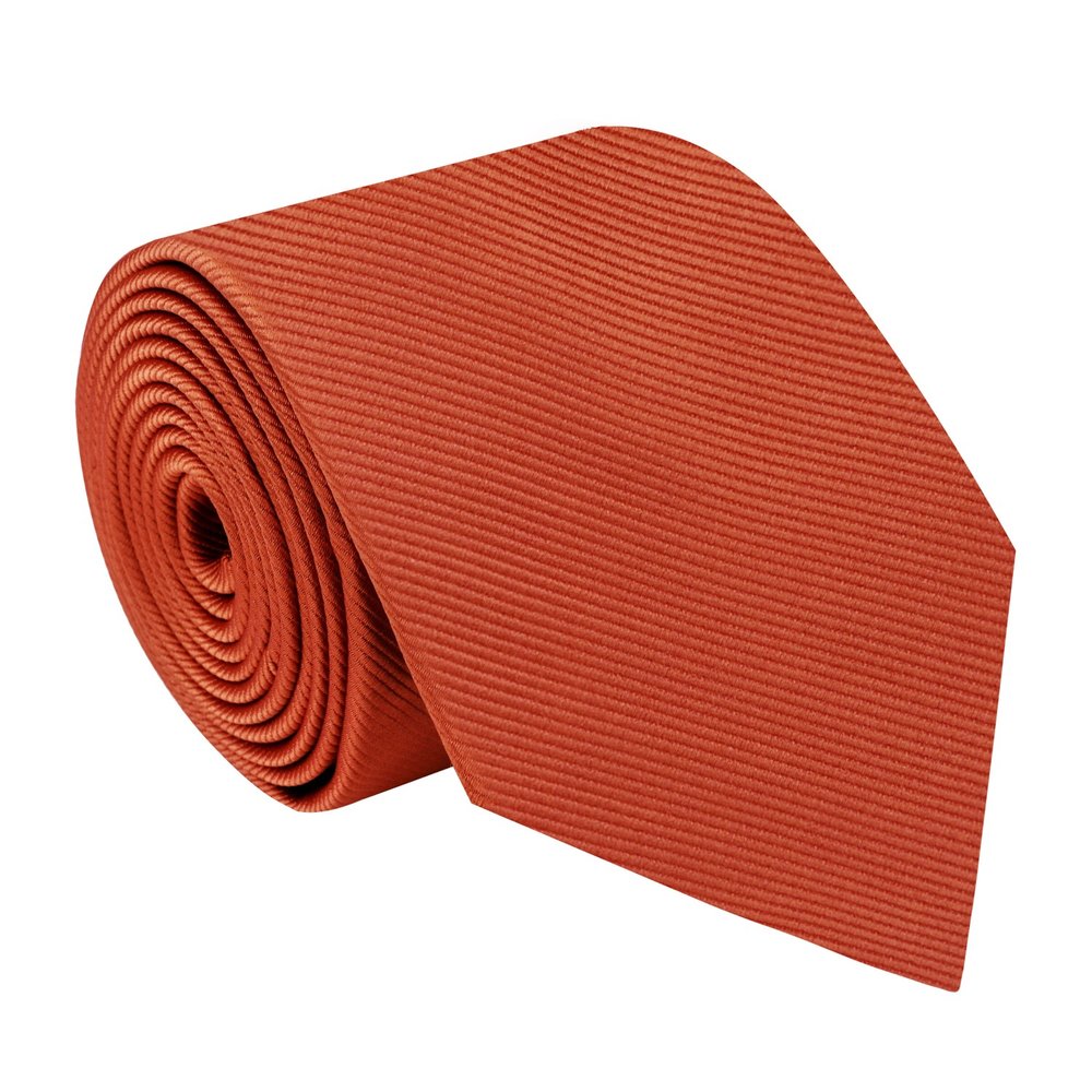 A Solid Orange Colored Silk Necktie  ||Orange