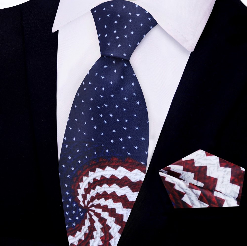 American Flag Swirl Necktie American Flag Swirl Necktie