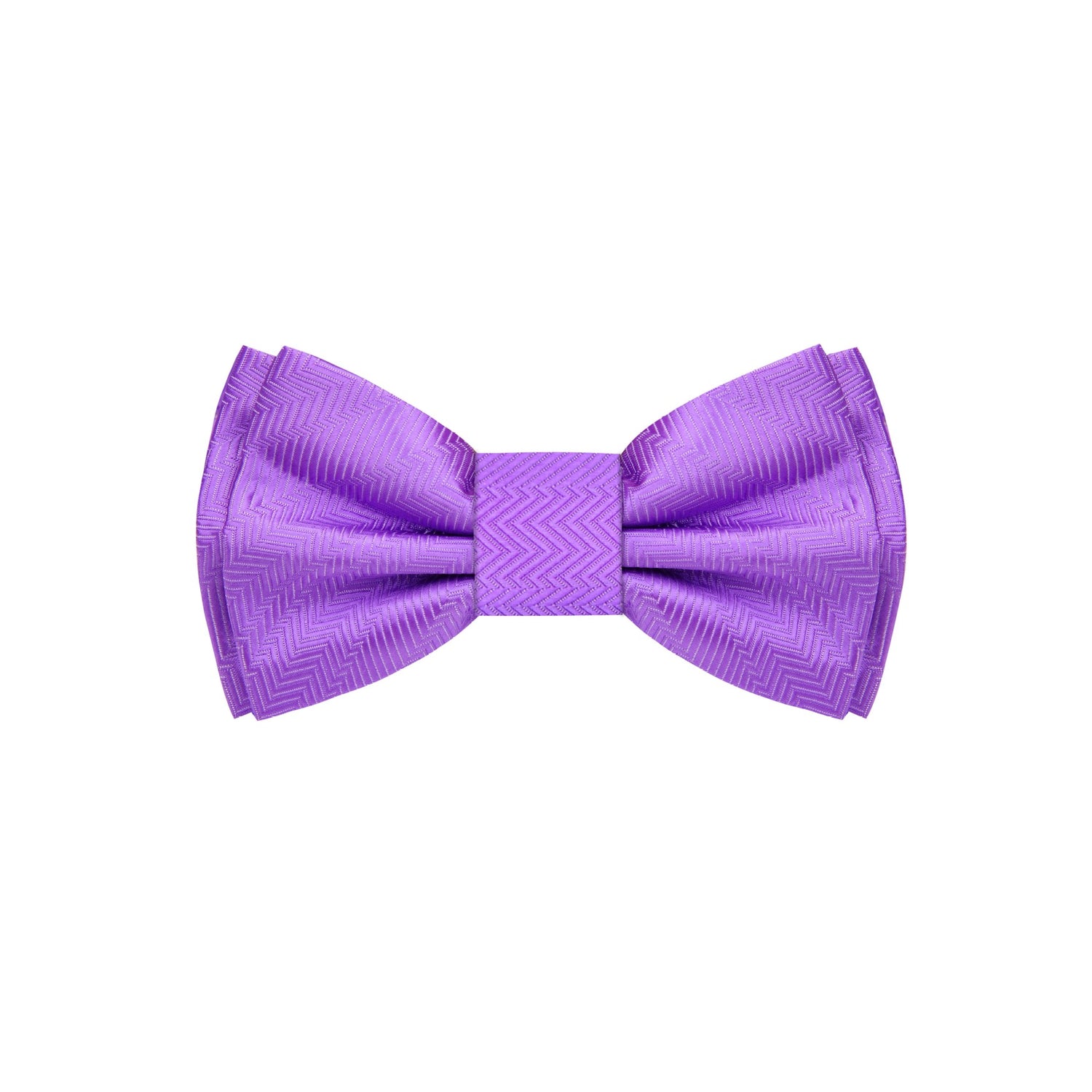 An Amethyst Purple Solid Pattern Self Tie Bow Tie 