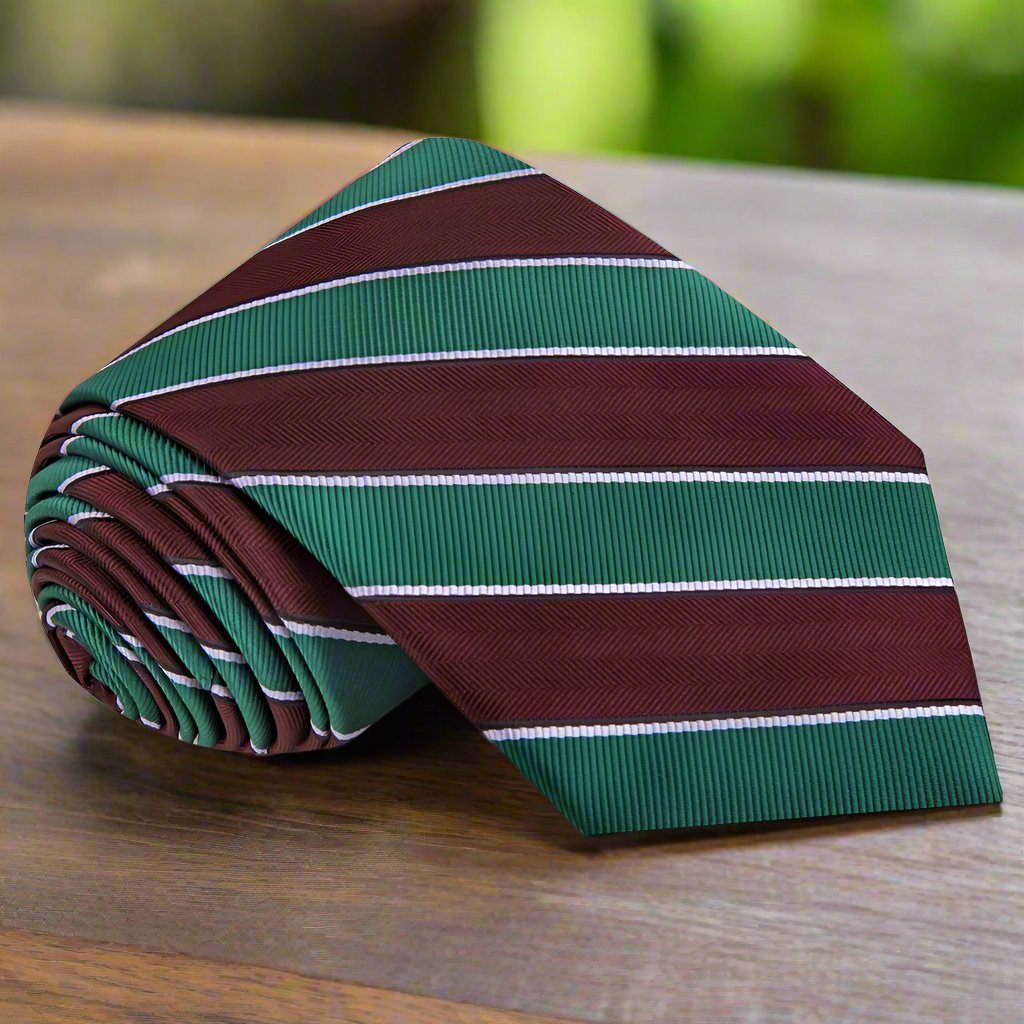 ||Brown, Green Tie