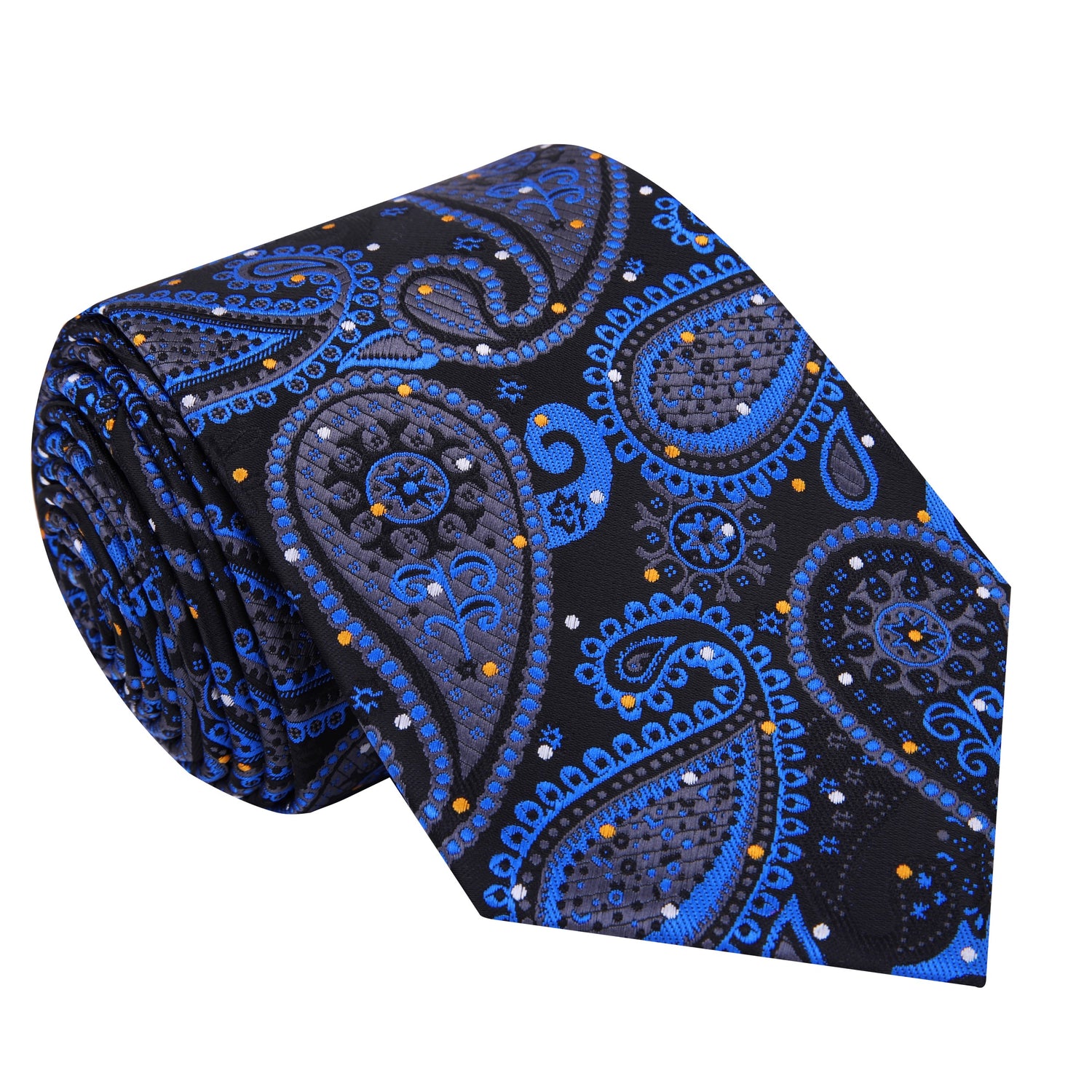 Black, Blue Paisley Tie 