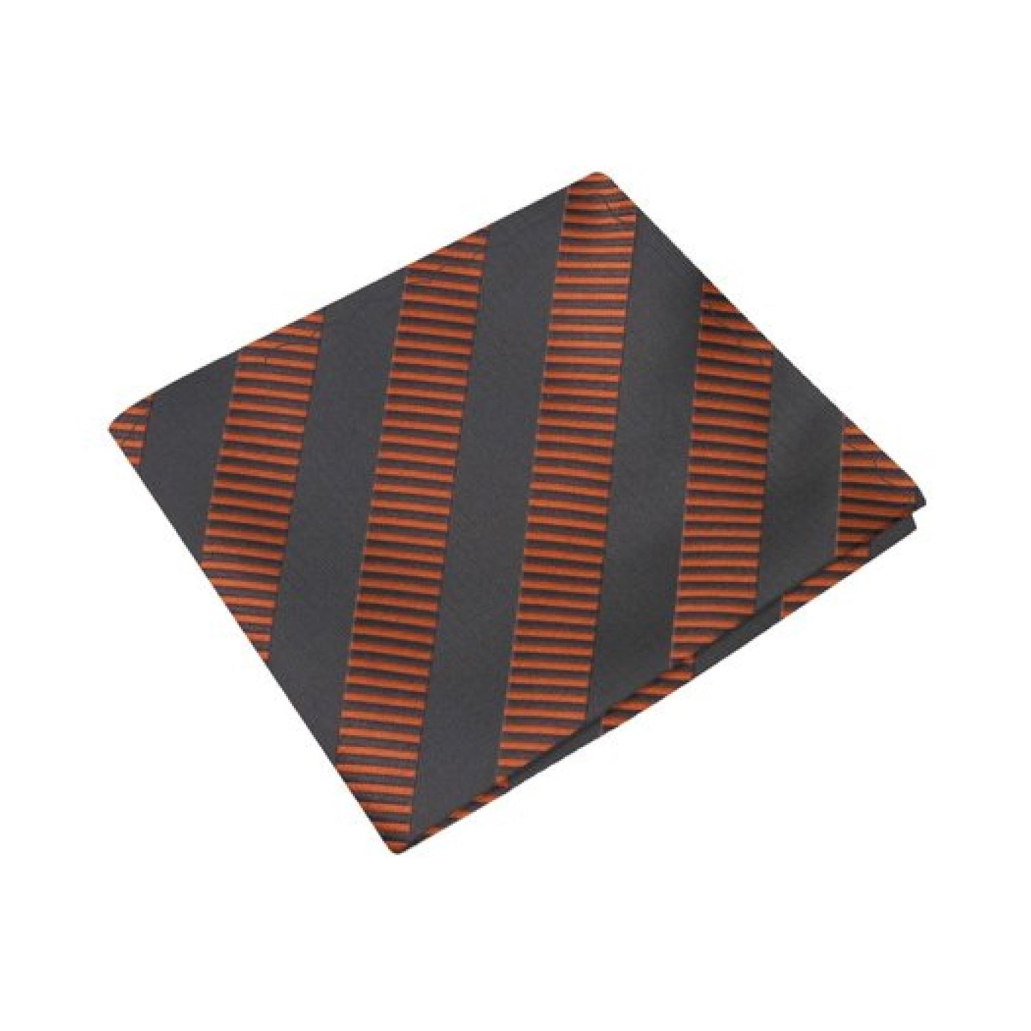 Black Copper Stripe Pocket Square 