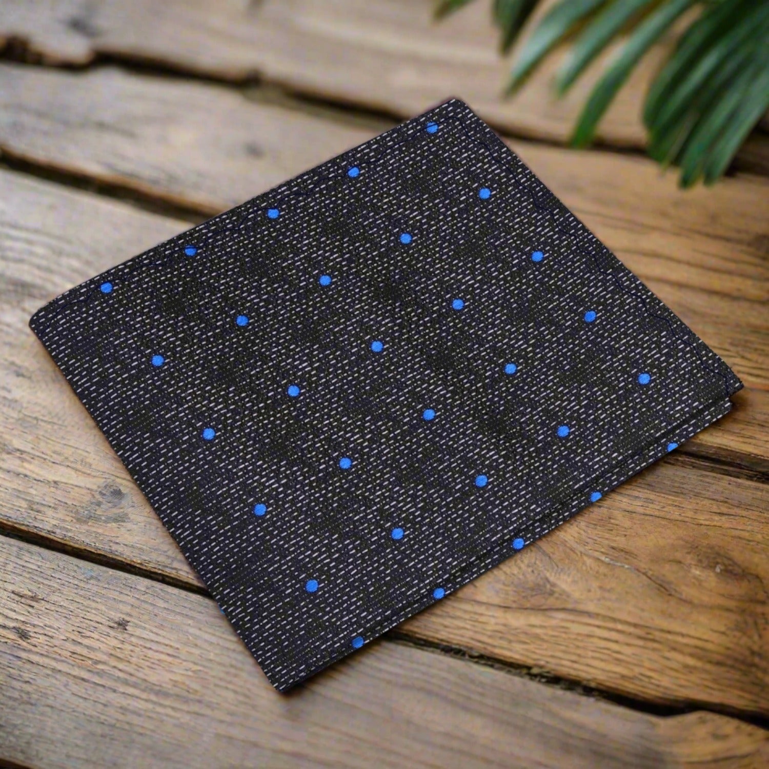 Black, Grey, Blue Polka Pocket Square