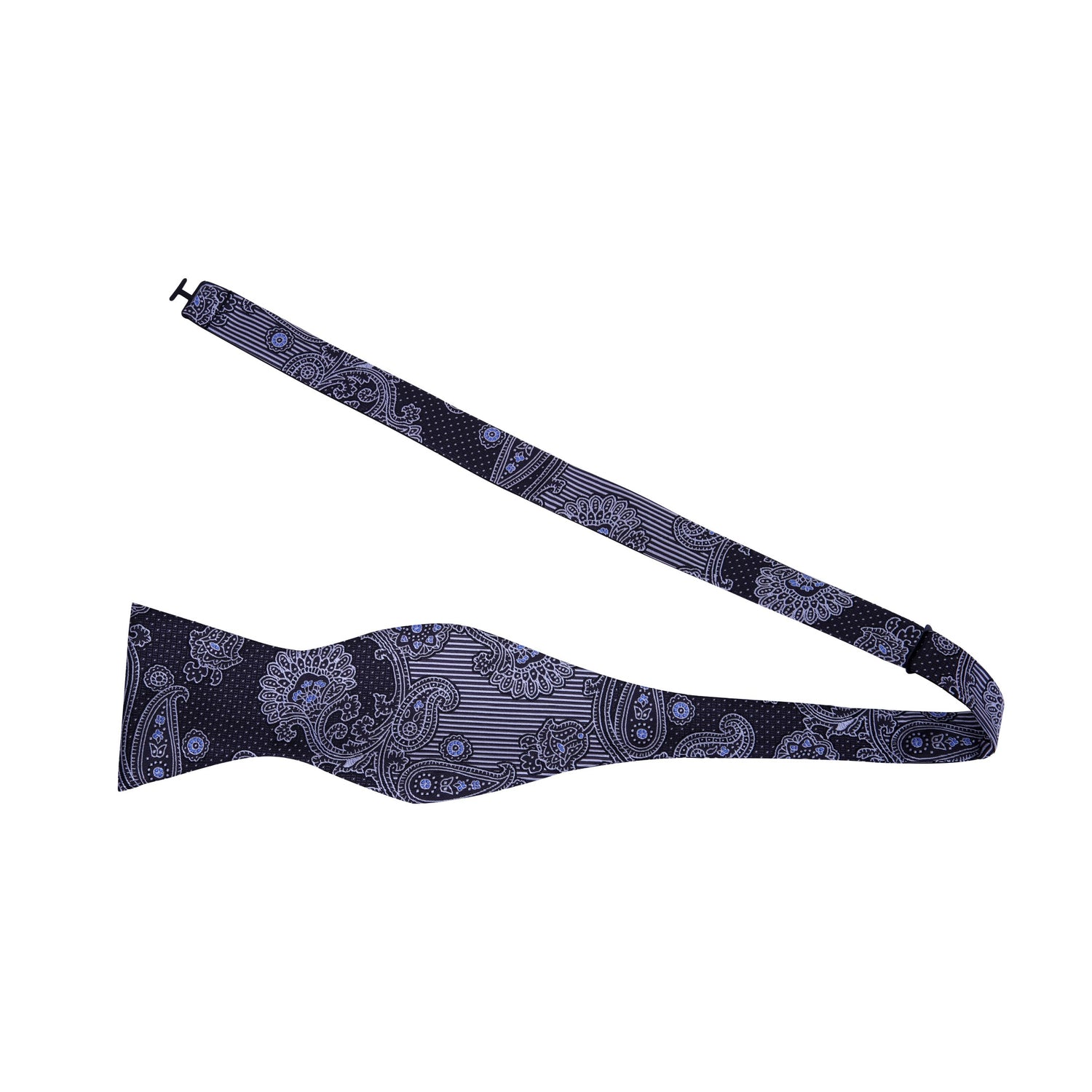 Black Paisley Bow Tie Untied