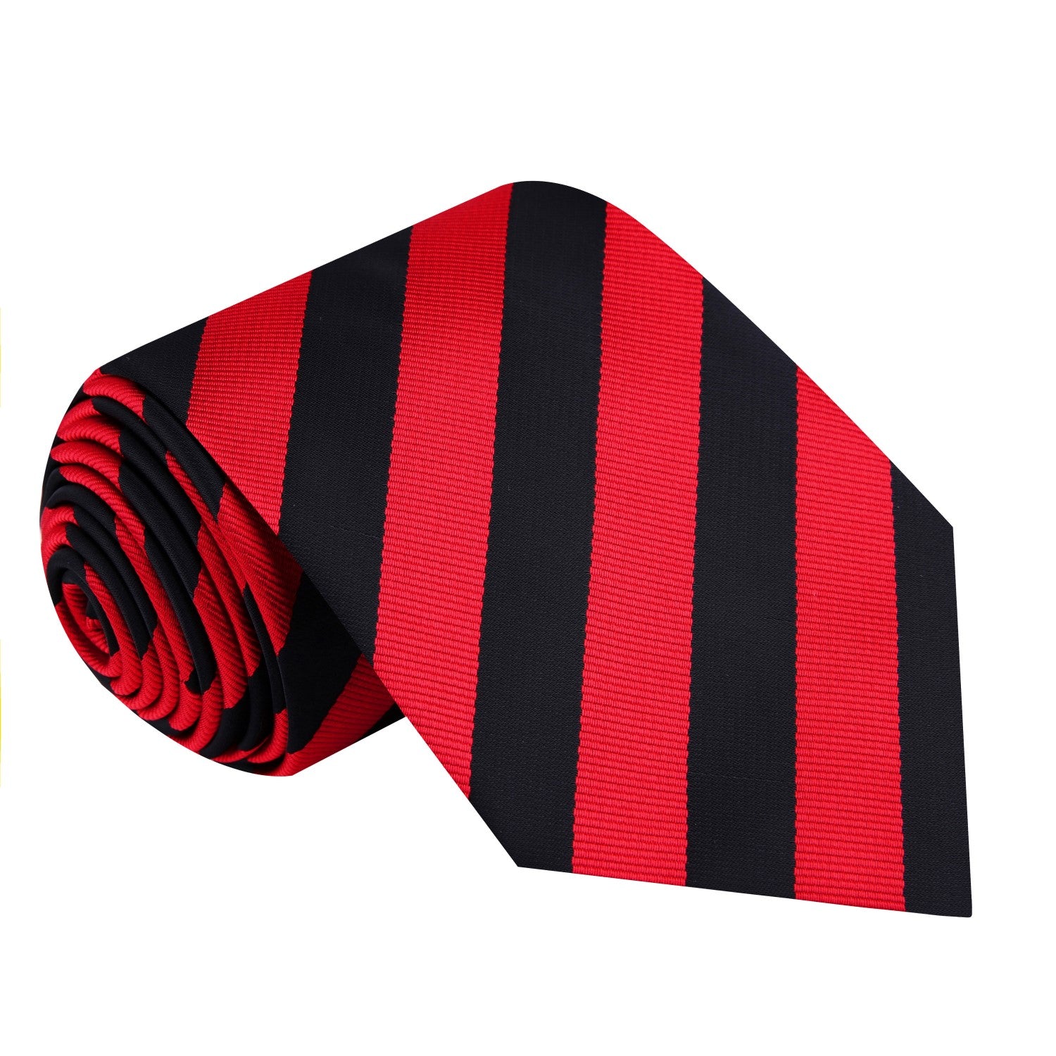 Red and Black Block Stripe Tie 