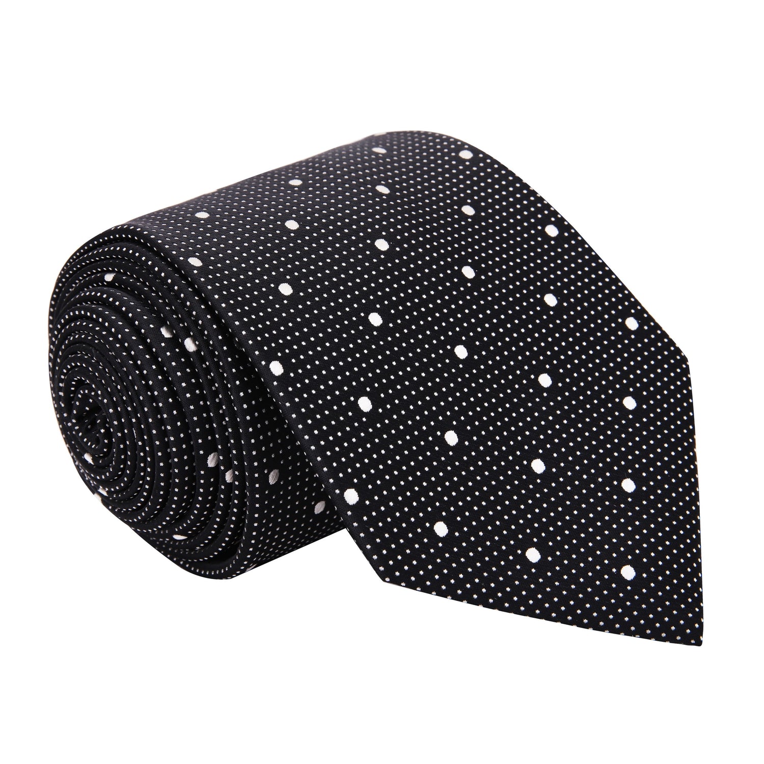 Black, White Polka Tie 