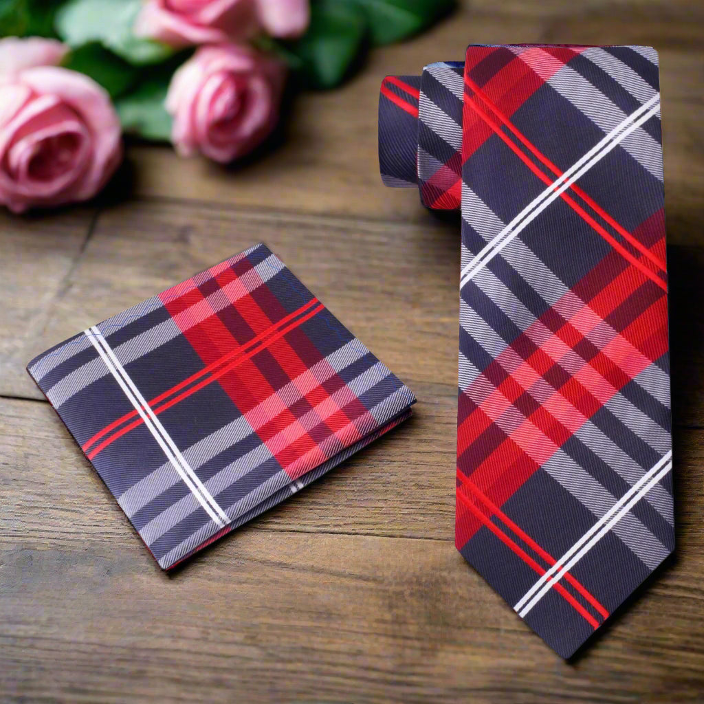 Accomplished Plaid Silk Tie Set