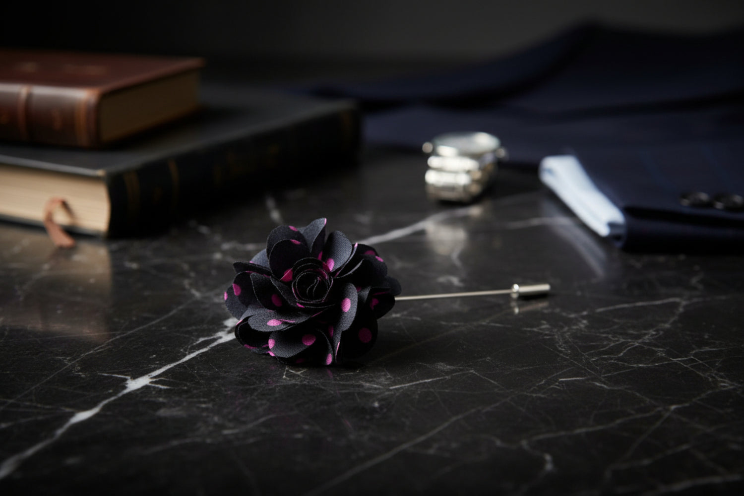 A Polka Dot Lapel Pin