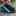Black, Teal Lines Tie||Teal