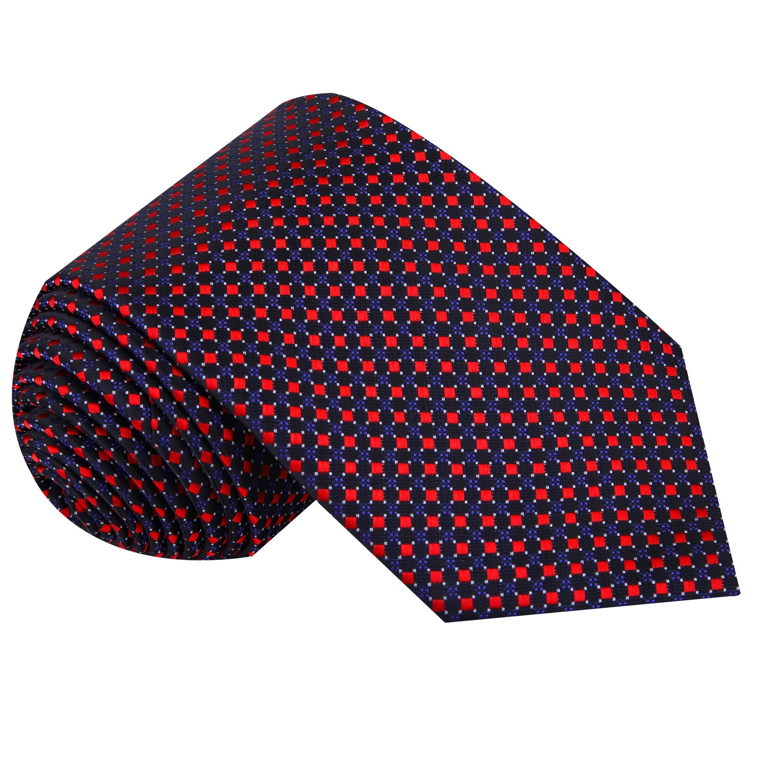 Black, Red and Purple Check Tie  