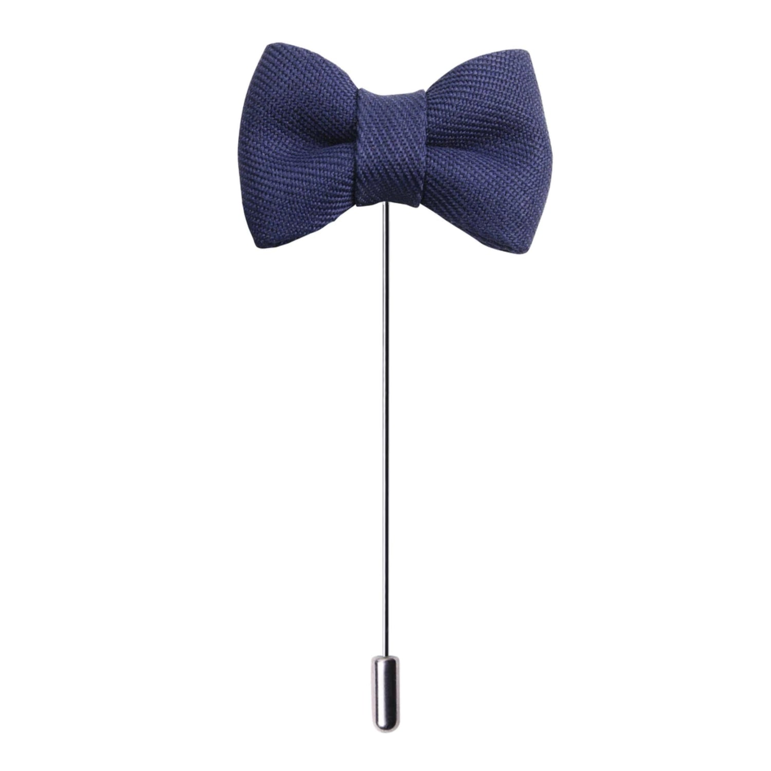 A Blue Colored Bow Tie Shaped Lapel Pin||Deep Blue