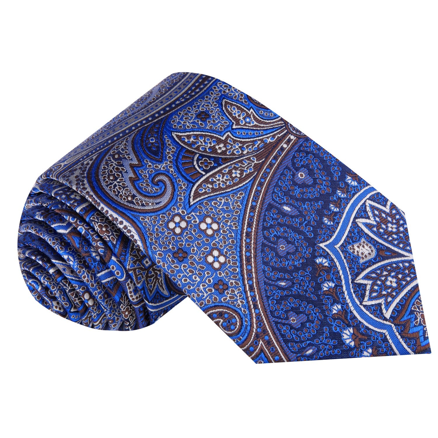 Blue Brown Paisley Tie  