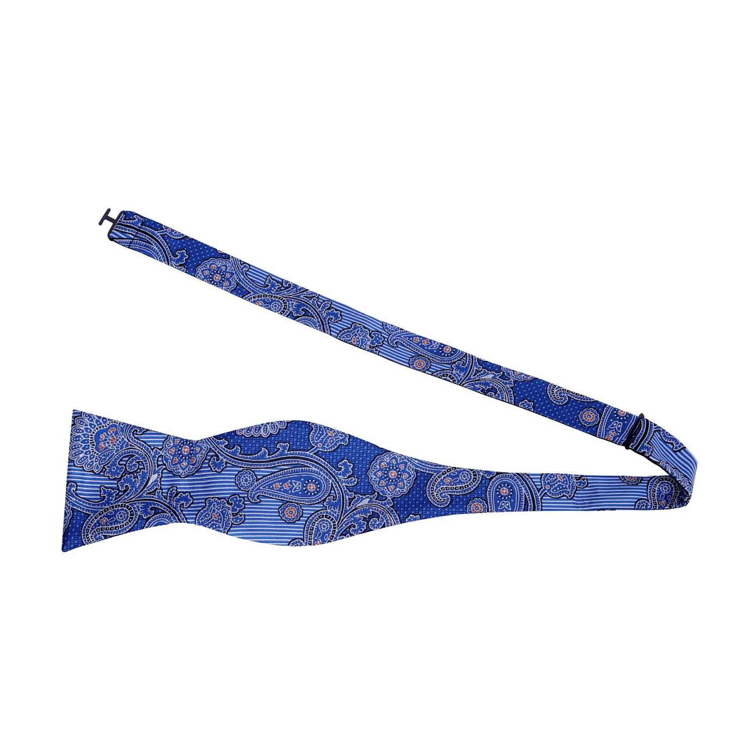 Blue Paisley Bow Tie Untied