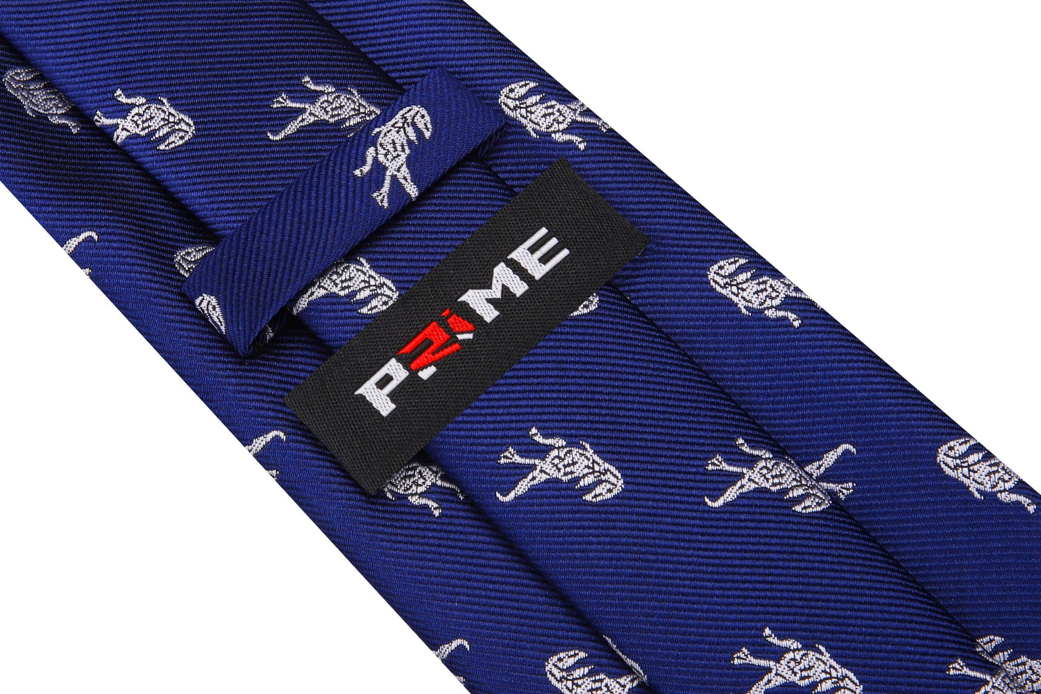 Blue, Grey T-Rex Silk Necktie Keep