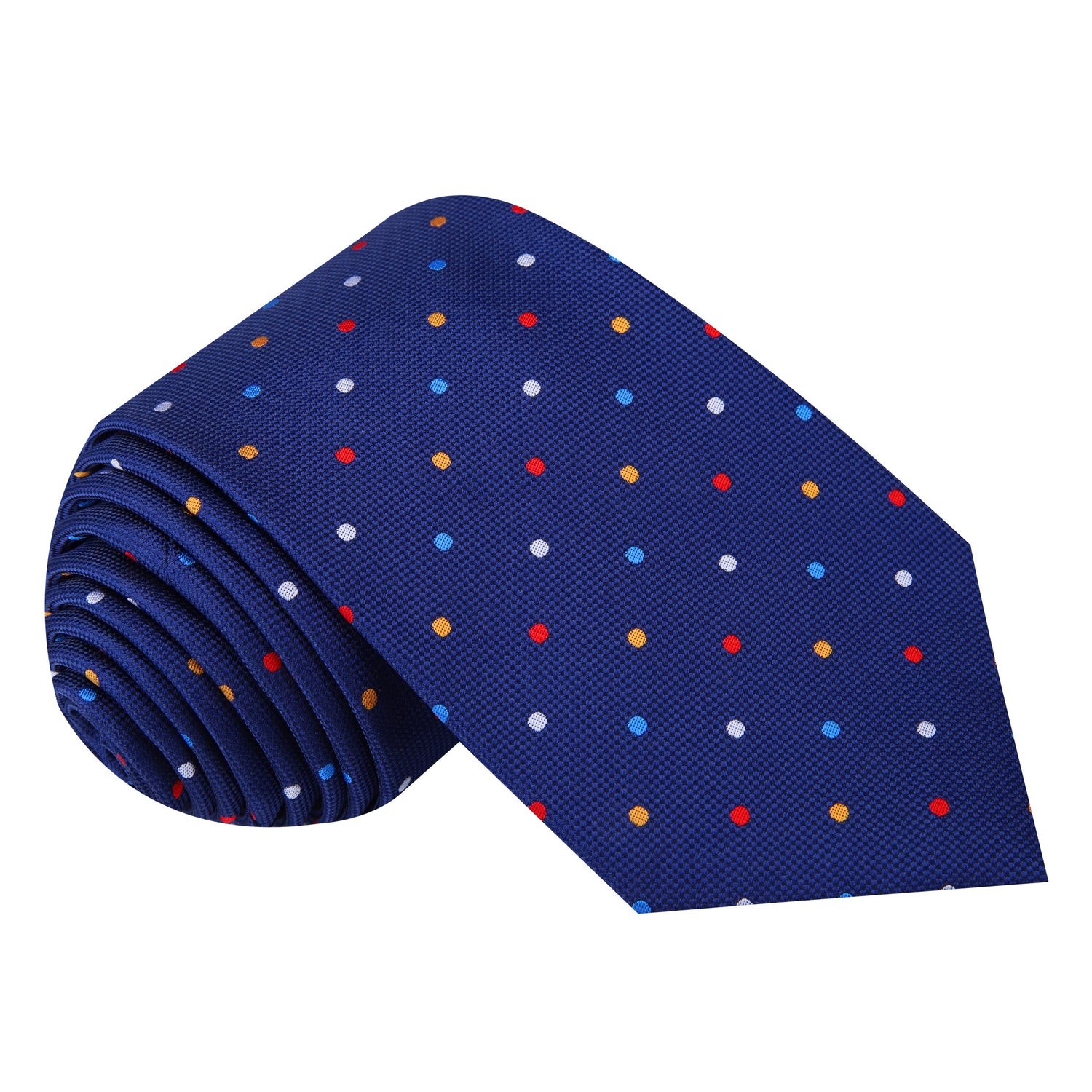 Blue with Multi Color Dots Tie
