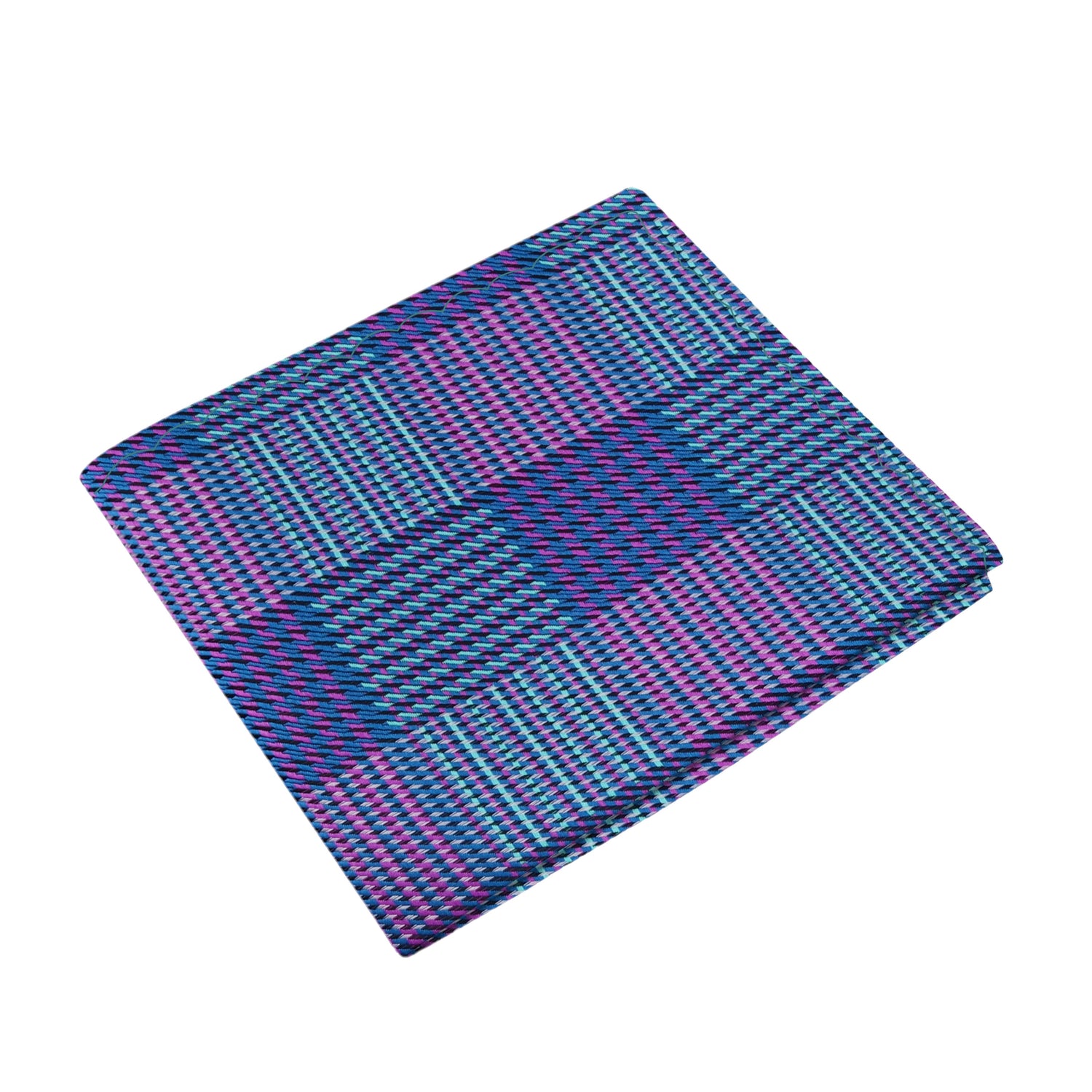 Blue, Purple Plaid Pocket Square
