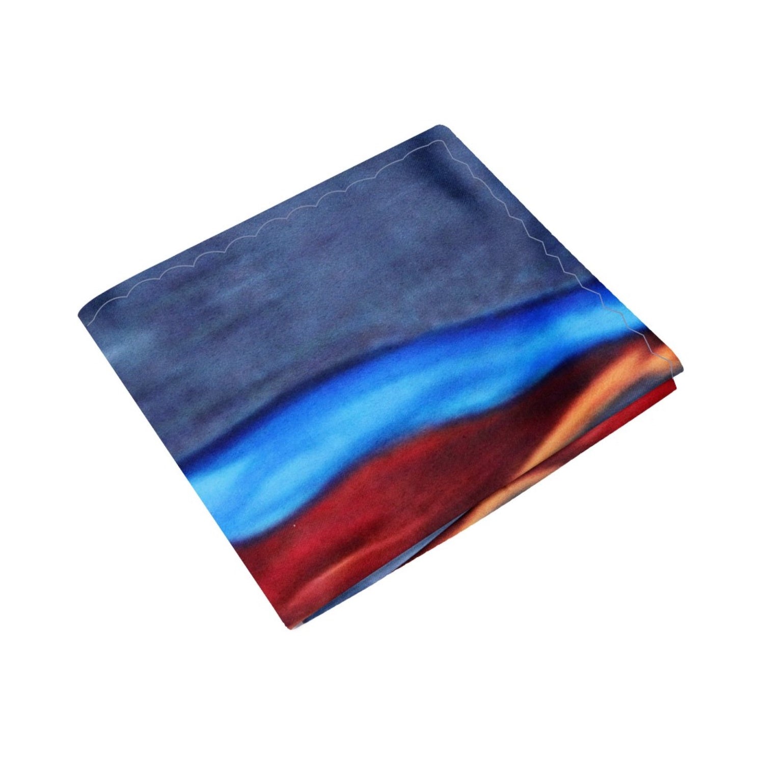 Main view: Blue, Red and Orange Abstract Pocket Square