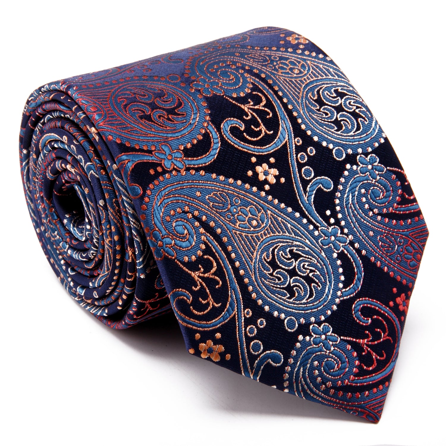 Blue, Red, Blue Paisley Tie