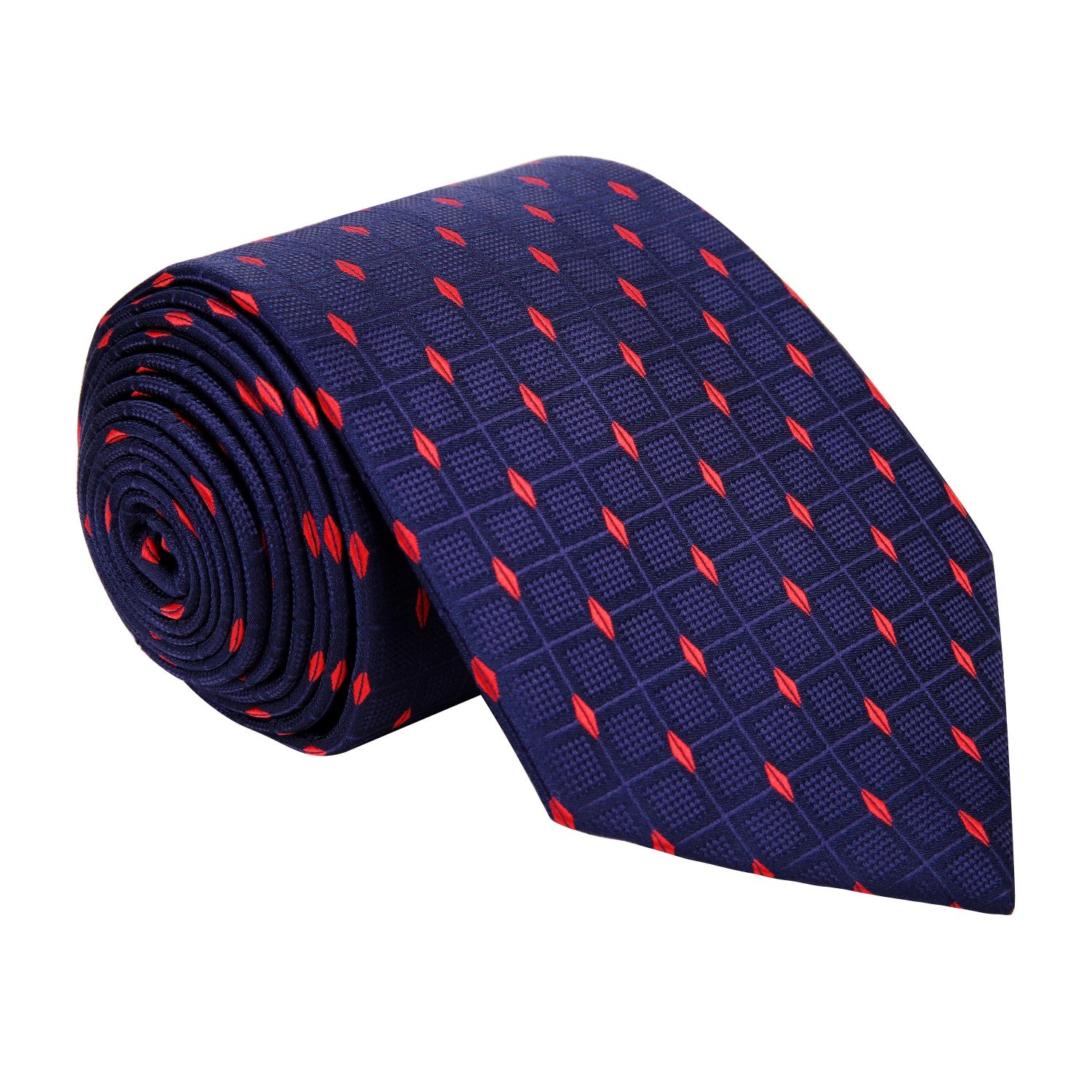 Blue, Red Geometric Tie
