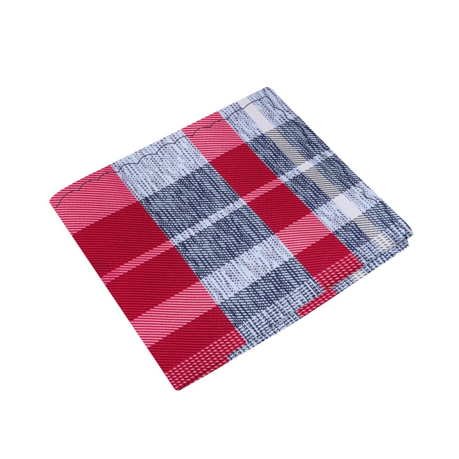 Main View: Red, Barely Blue, Blue Plaid Pocket Square