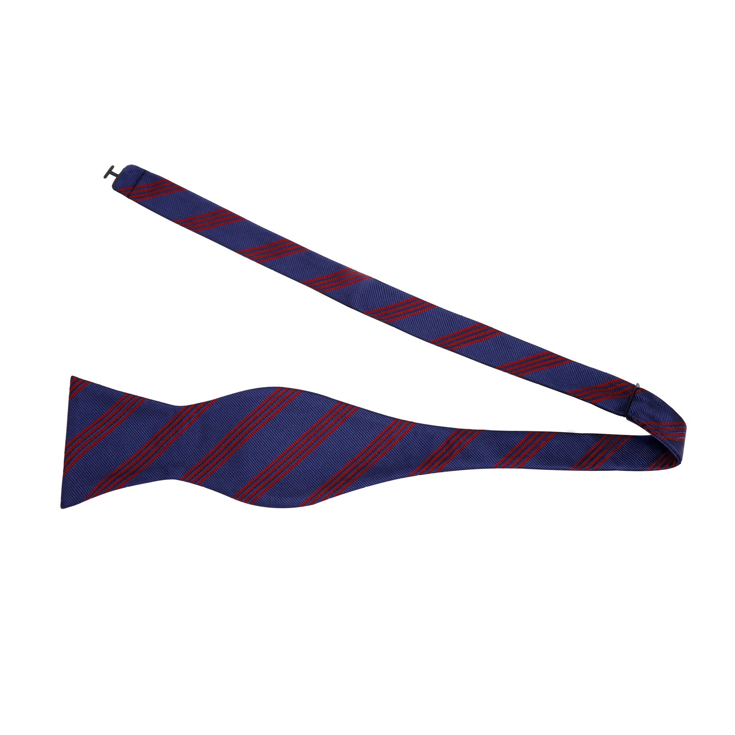 Self Tie Blue Red Stripe Bow Tie
