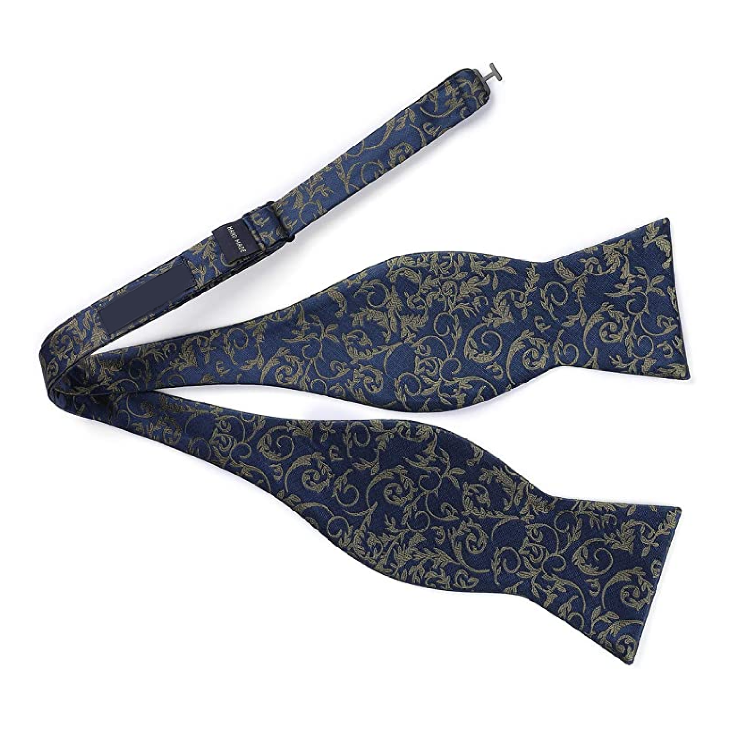 Blue, Sage Floral Bow Tie Self Tie