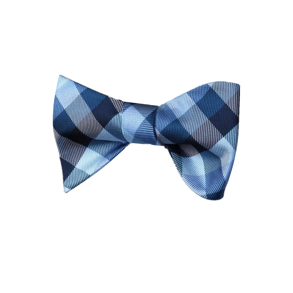 Shades of Blue Geometric Bow Tie