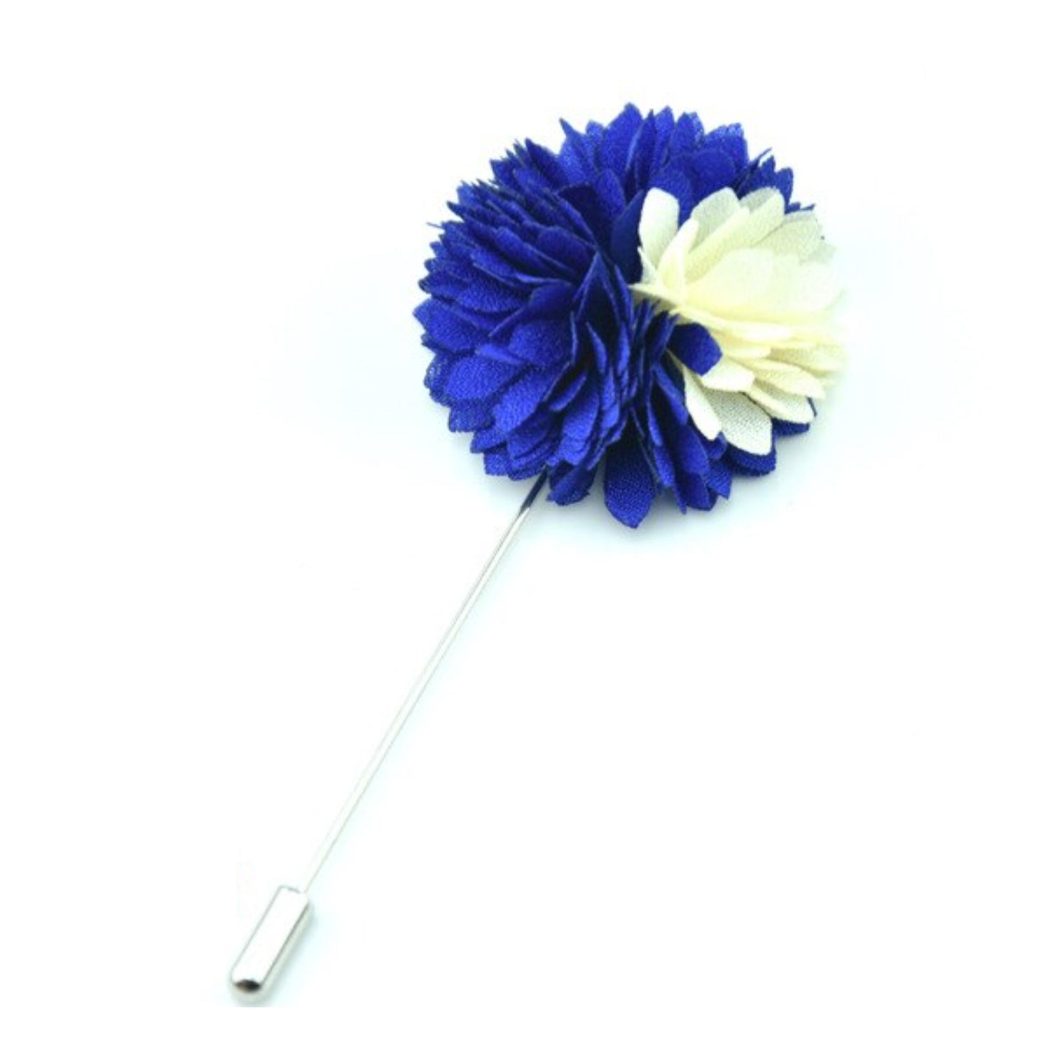 Main View: A Blue, White Thin Petal Lapel Flower