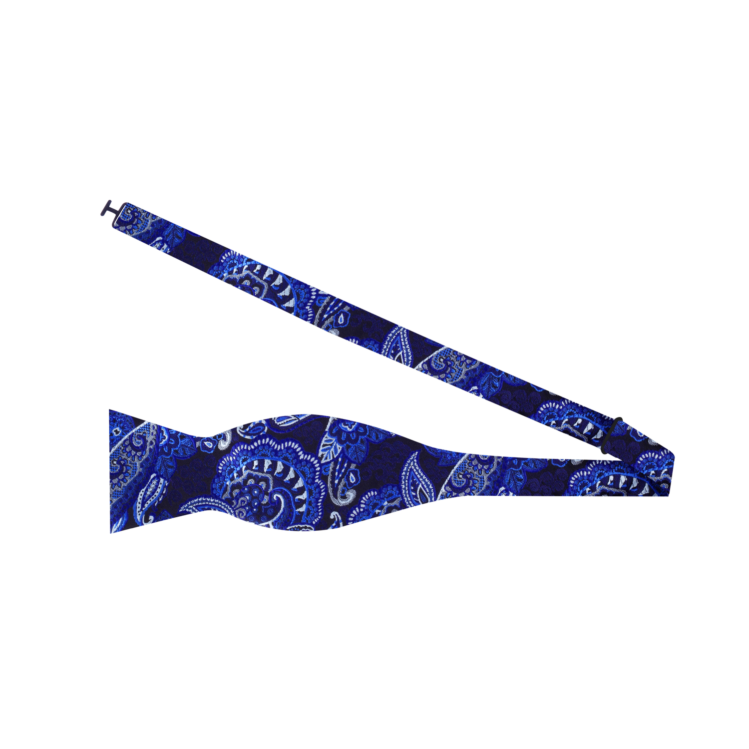 Blue Paisley Bow Tie Self Tie