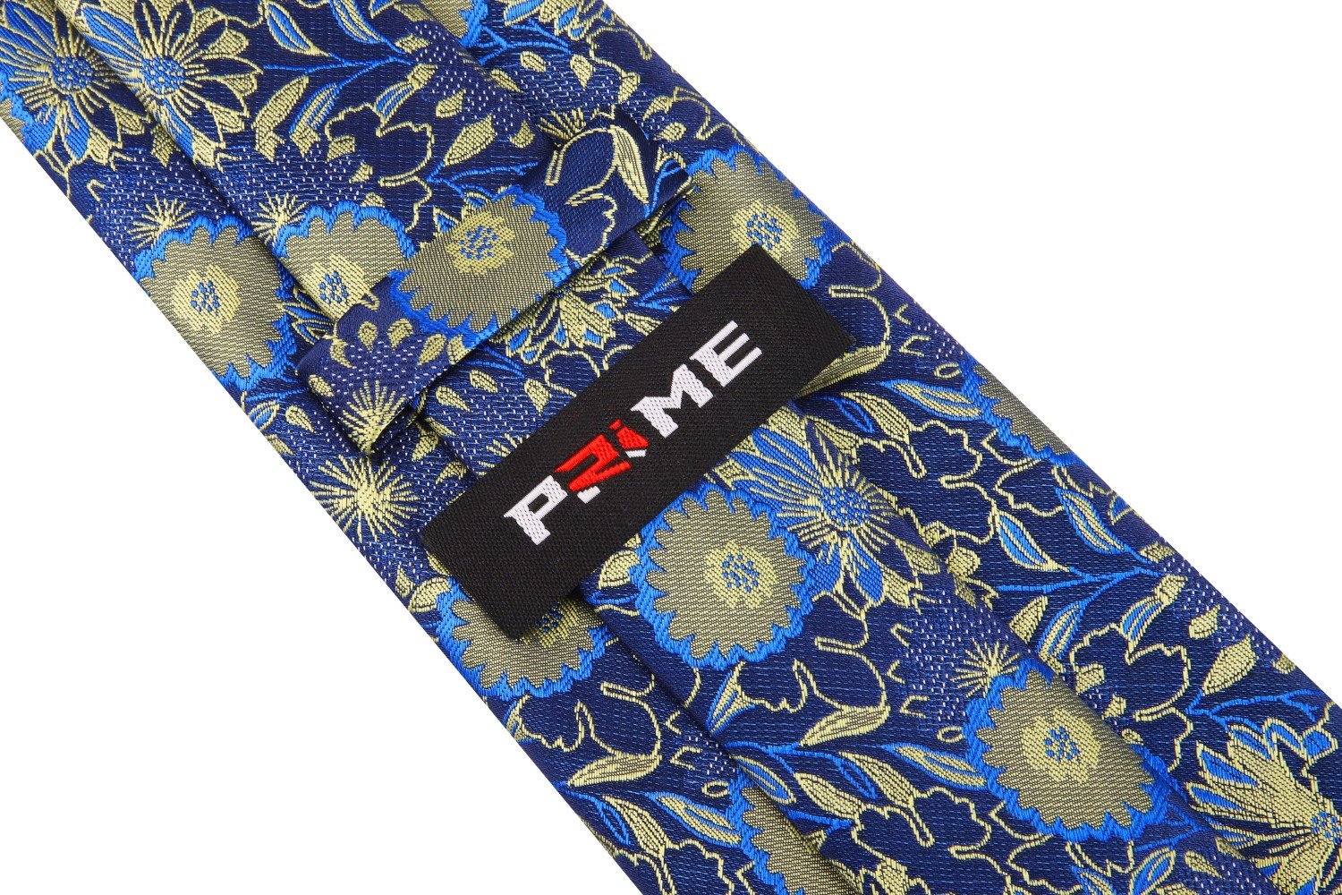 Dark Blue and Yellow Gold Floral Tie Keep