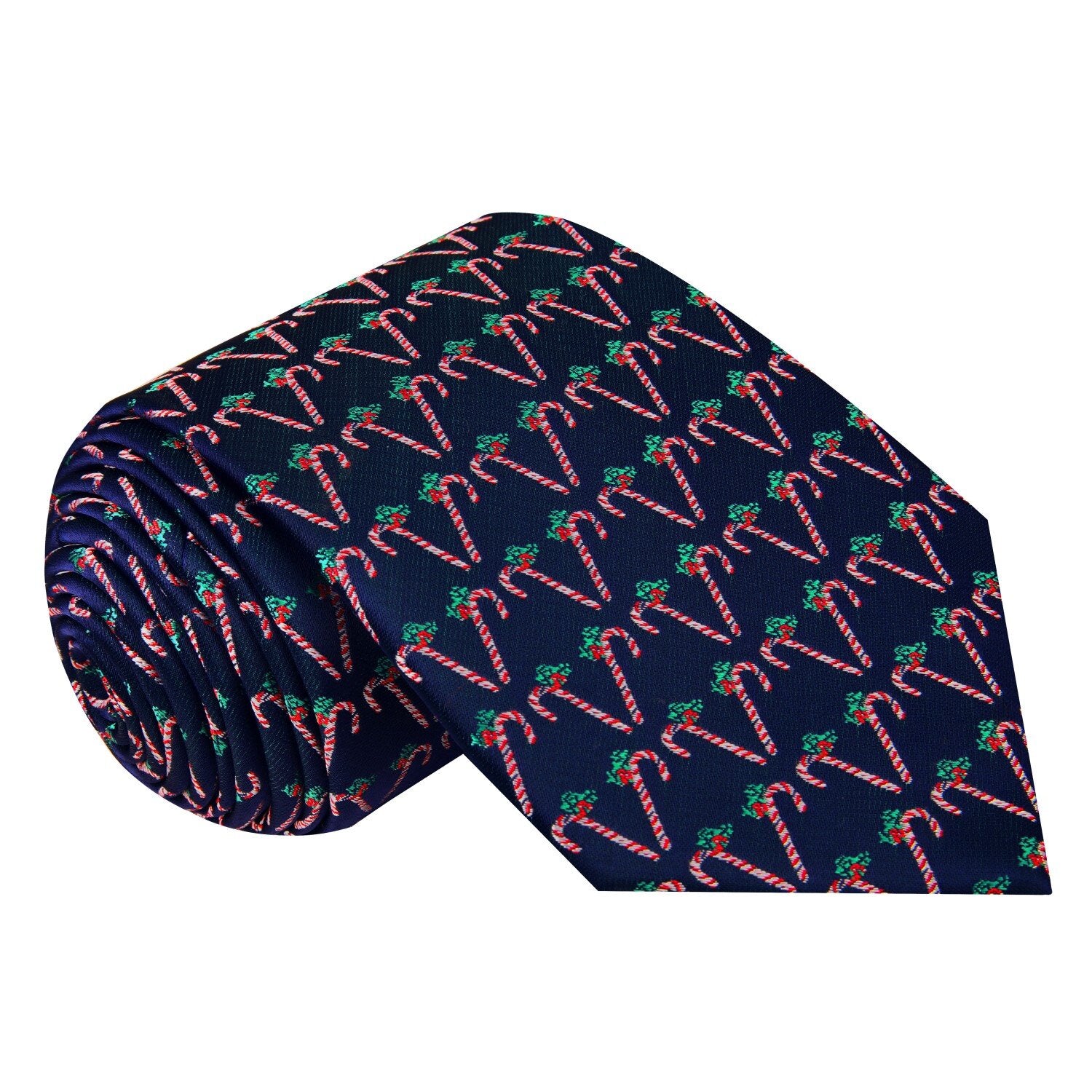 Blue, White, Green Candy Canes Tie 