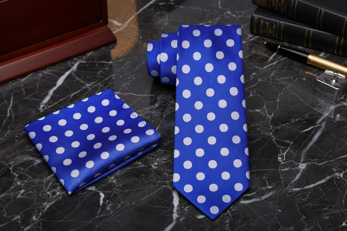 Infynite Black & Red Polka Necktie Set