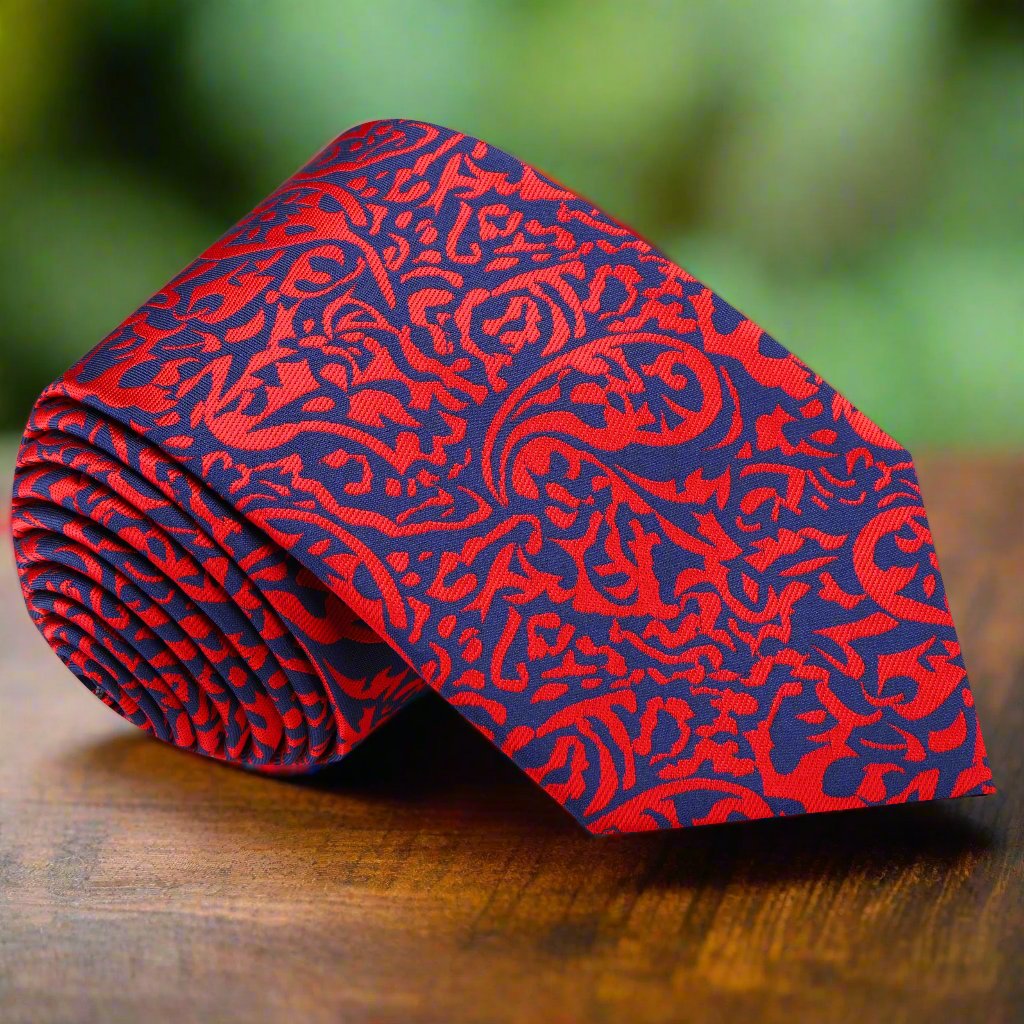 Red, Blue Paisley Tie 