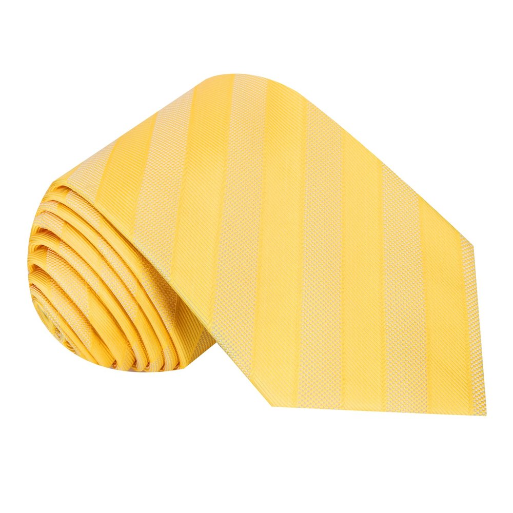 Yellow Stripe Tie||Yellow