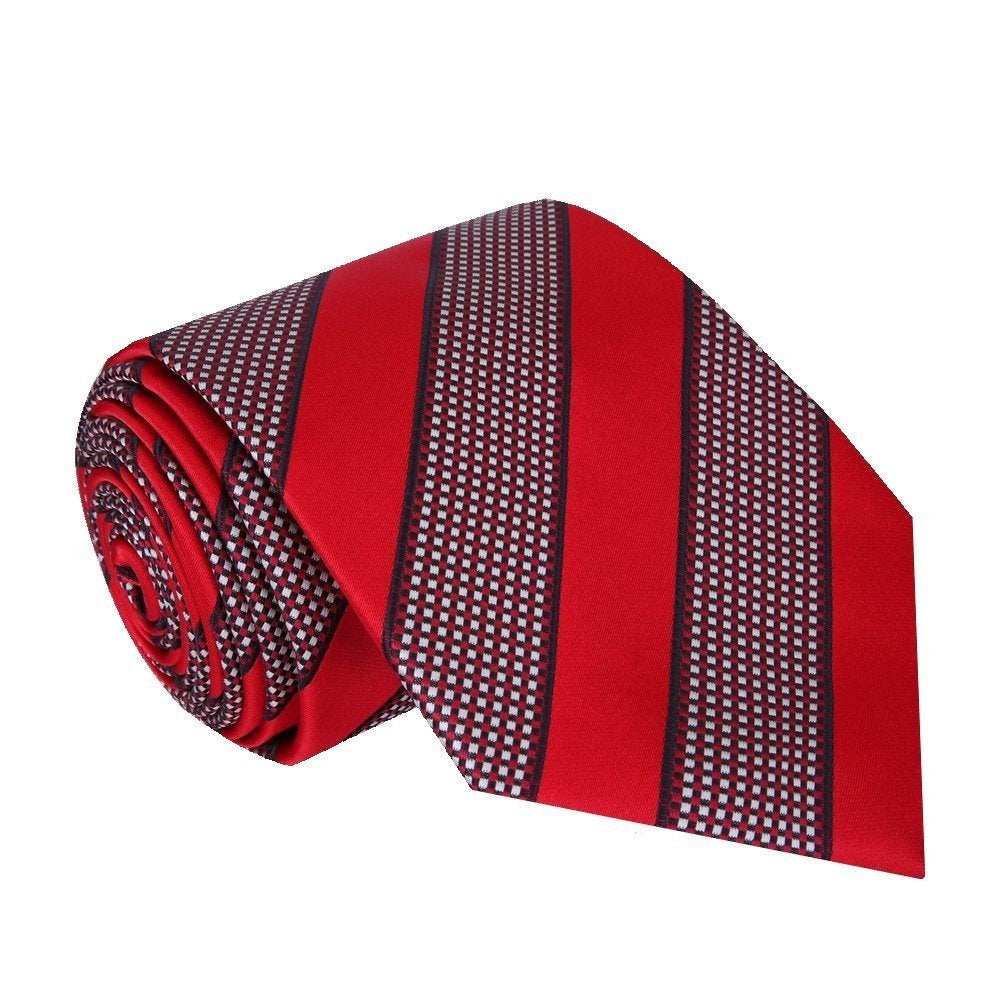 Red Brown Stripe Tie 