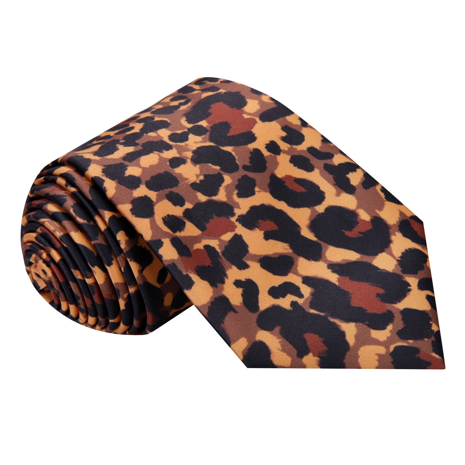 Brown, Orange and Black Cheetah Tie
