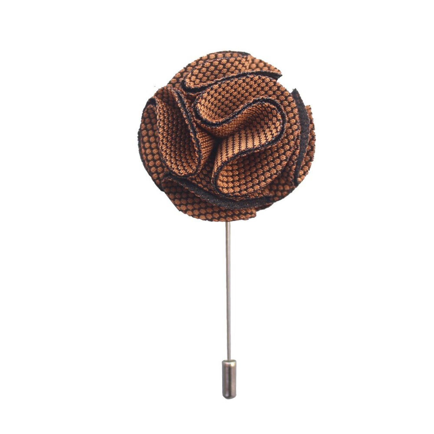 A Brown Textured Burst Lapel Pin||Brown