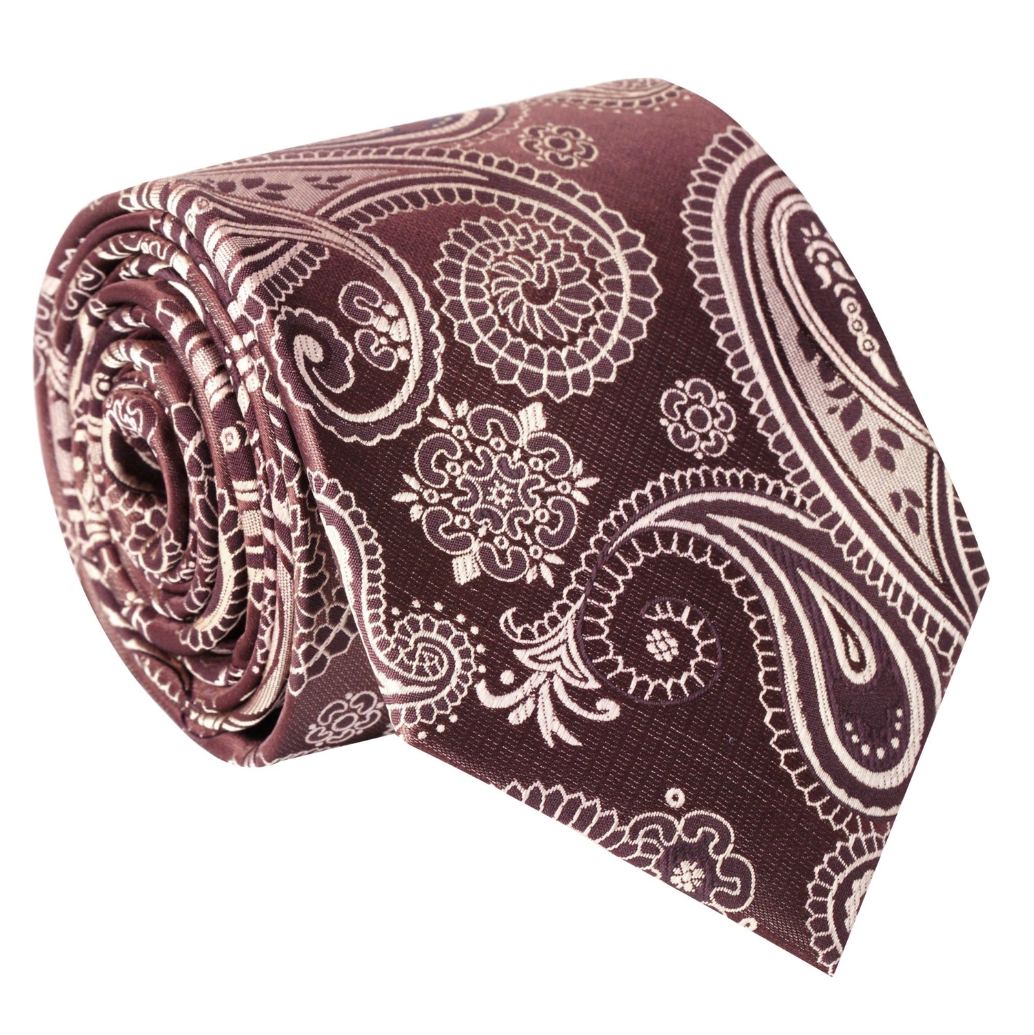 Brown and Gold Paisley Tie